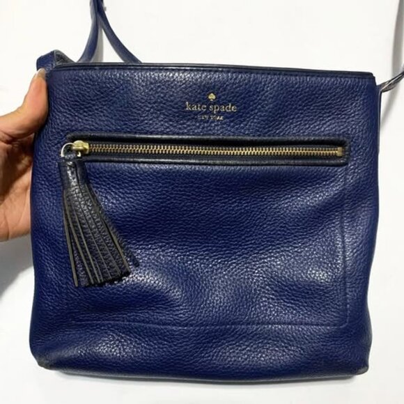 Kate Spade Chester Street Dessi Crossbody – Dark Blue Leather, Great Condition - Picture 1 of 8